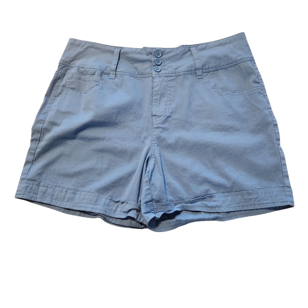 Royalty For Me Shorts Cuffed Mid Rise Stretch Blue Womens‎ Size 12